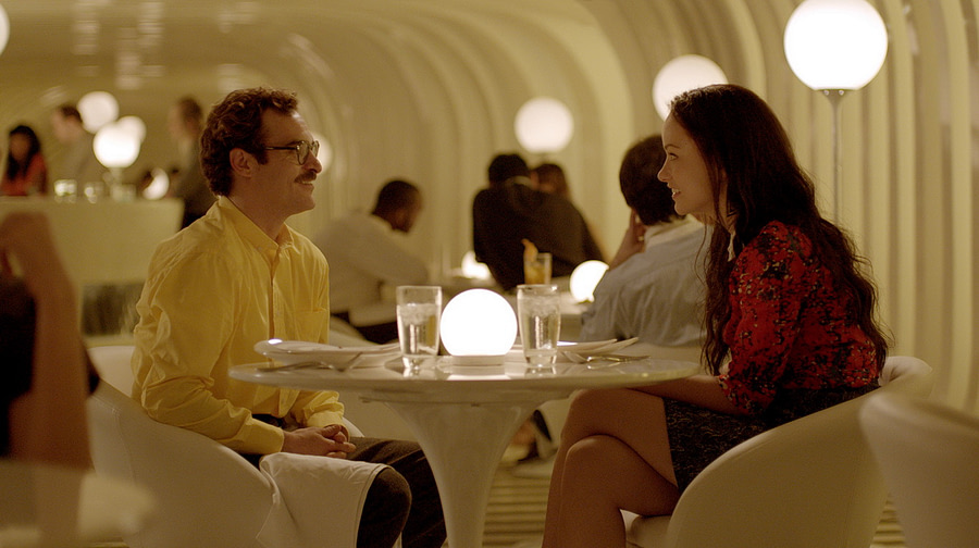 Her 2013 by Spike Jonze scene Joaquin Phoenix inside the ZeBar designed by 3GATTI